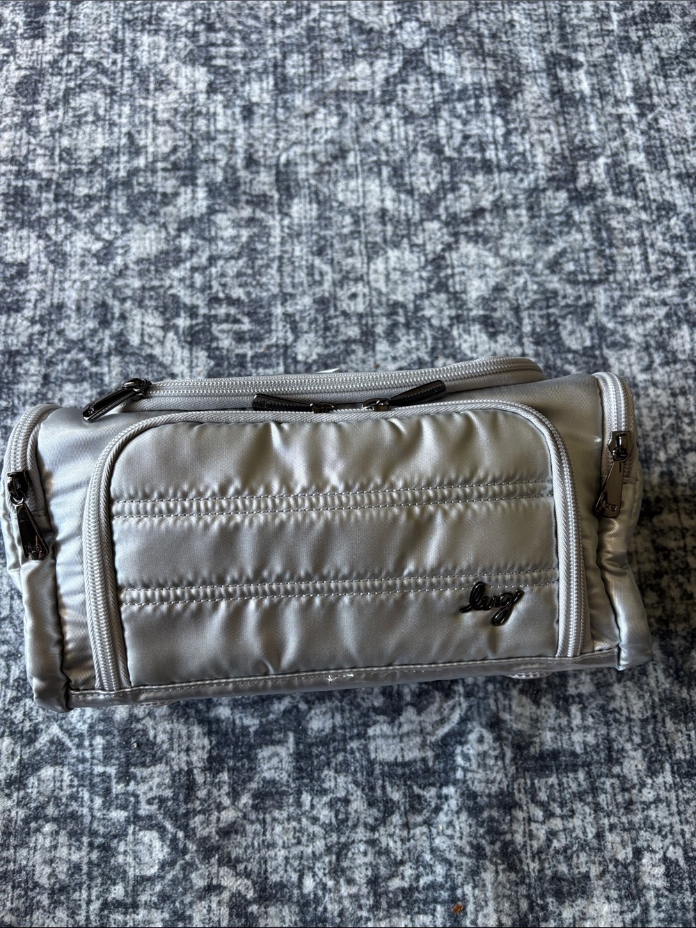 NEW Lug Trolley Cosmetics Case - Medium - metallic silver - sold out color